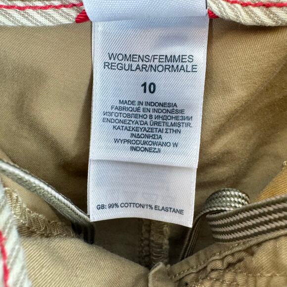 The North Face Tan Cotton Mid Rise Lightweight Hiking Capri Pants Size 10 - Picture 8 of 9